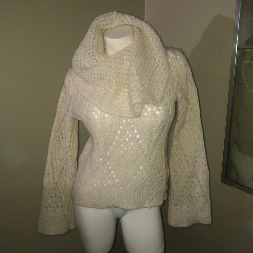 Knitted cream sweater